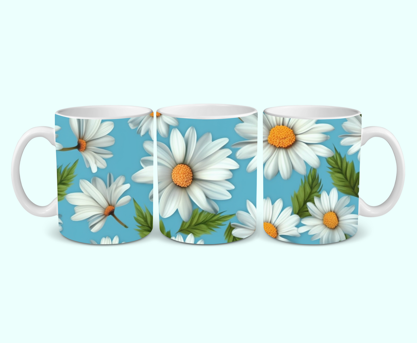 11oz - 3D Daisy Flower Mug  - 1 Pc